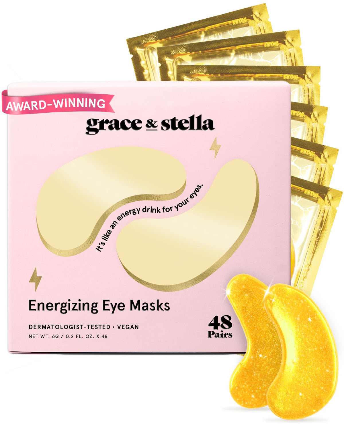 grace & stella front packaging showing the 48-pair set and gift-ready design