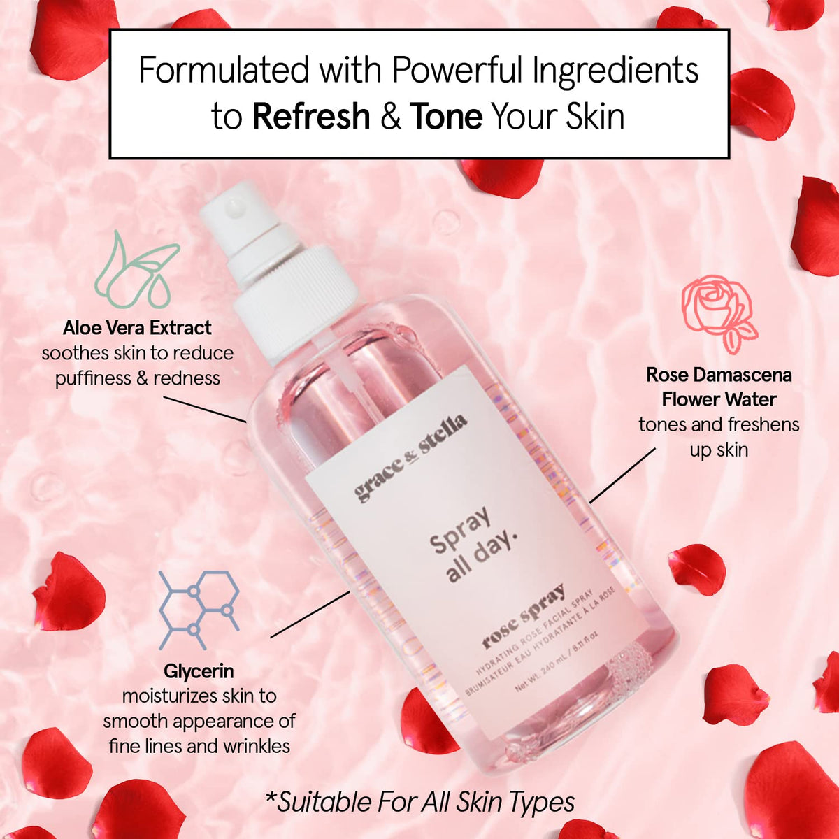 grace & stella hand-held travel size in purse for on-the-go refreshing benefits