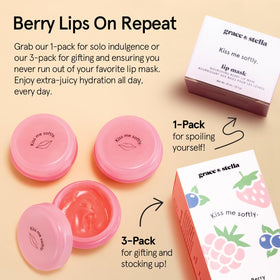 grace & stella applying berry lip butter to lips for instant moisture