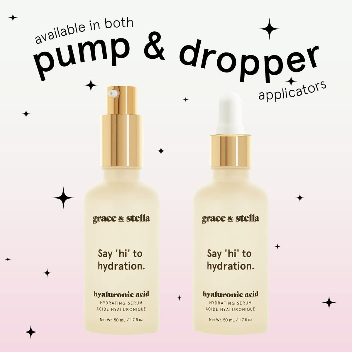 grace & stella label close-up displaying clean-ingredient and vegan information