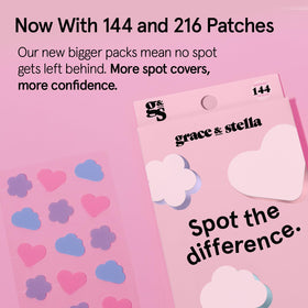 grace & stella patch under light makeup showing near-invisible finish