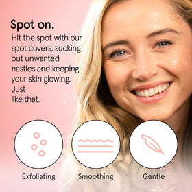 grace & stella patch close-up texture showing hydrocolloid surface and strong adhesion benefit