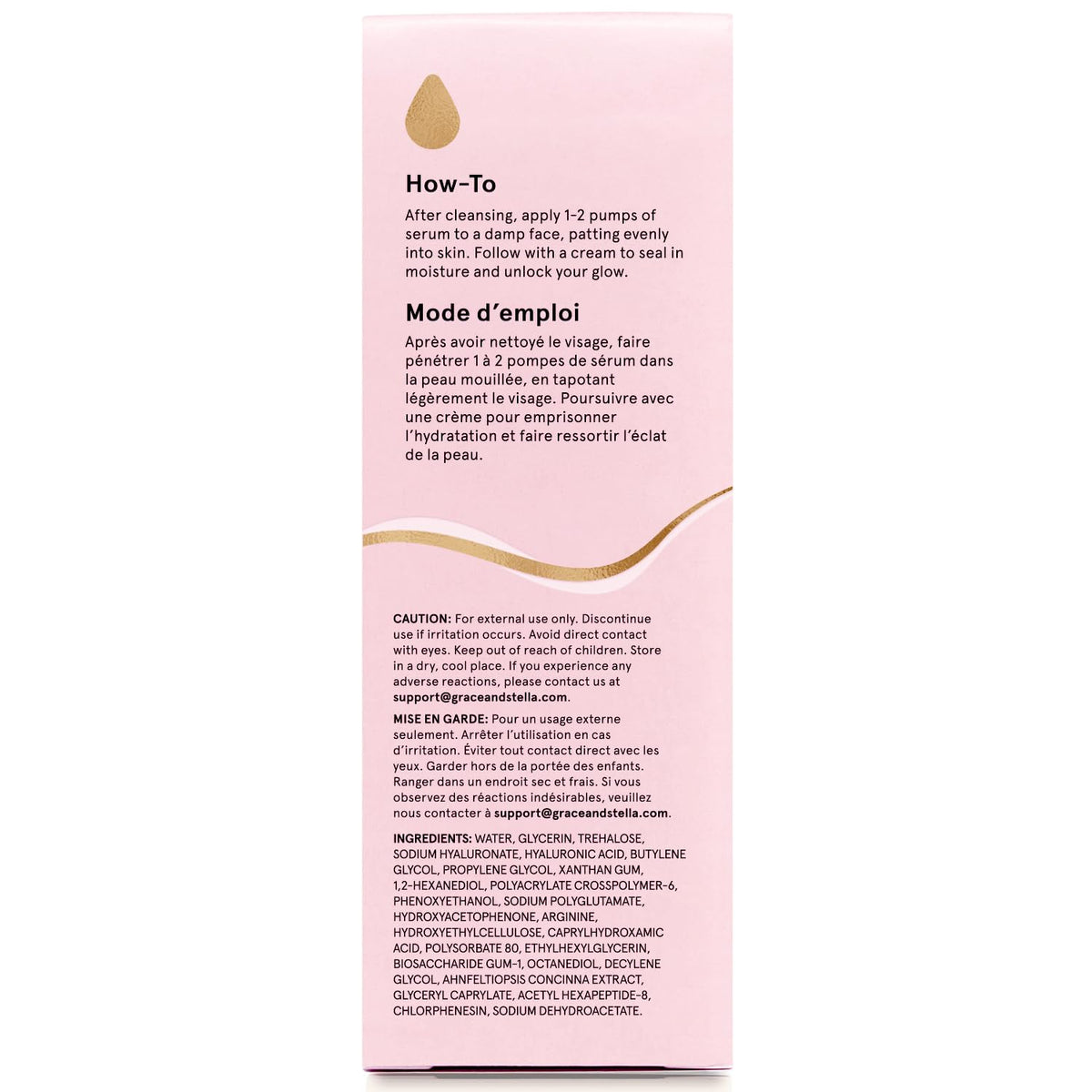 grace & stella bottle beside award badge, communicates Beauty Shortlist recognition
