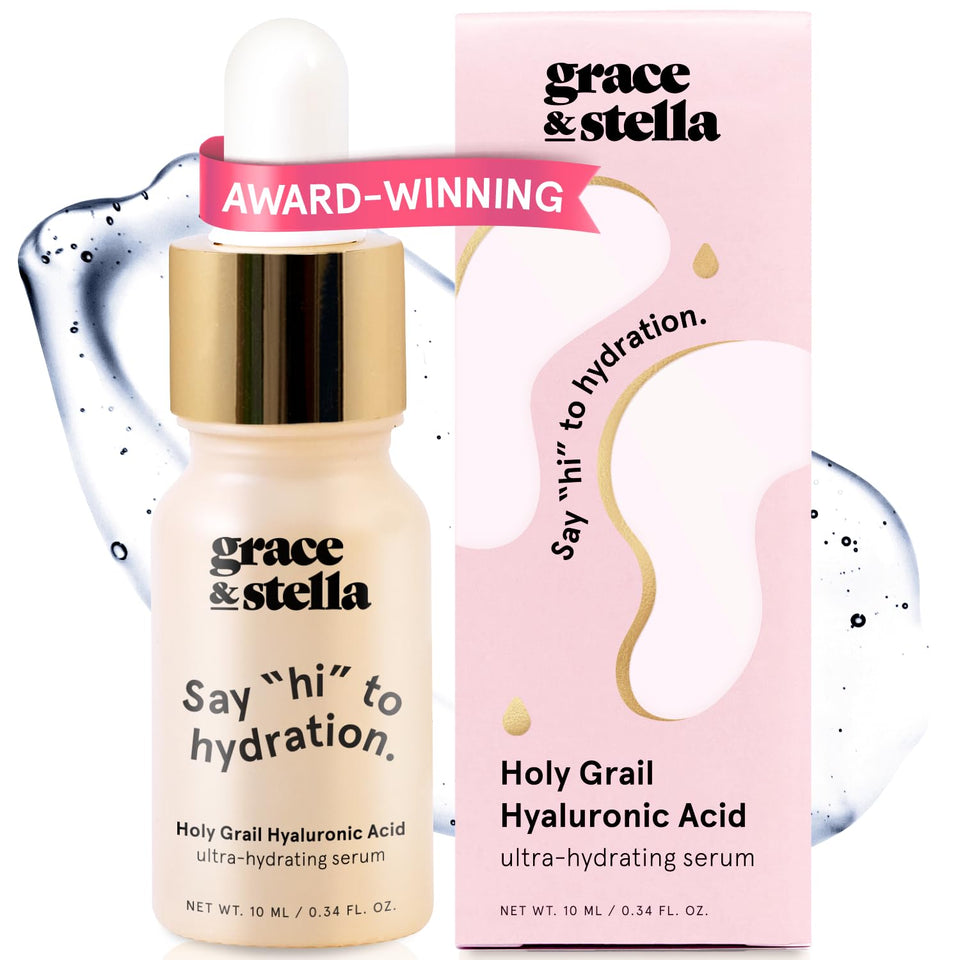 grace & stella bottle front view showing clean design and travel size hydration benefit