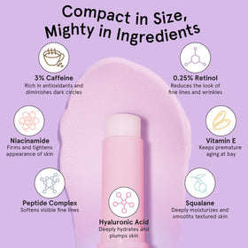 grace & stella stick tucked inside a purse highlighting portability and on-the-go brightening benefit