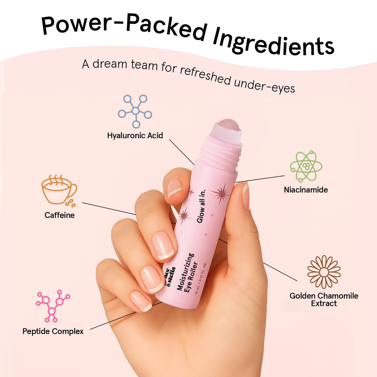 grace & stella serum texture on finger showing lightweight hydrating formula
