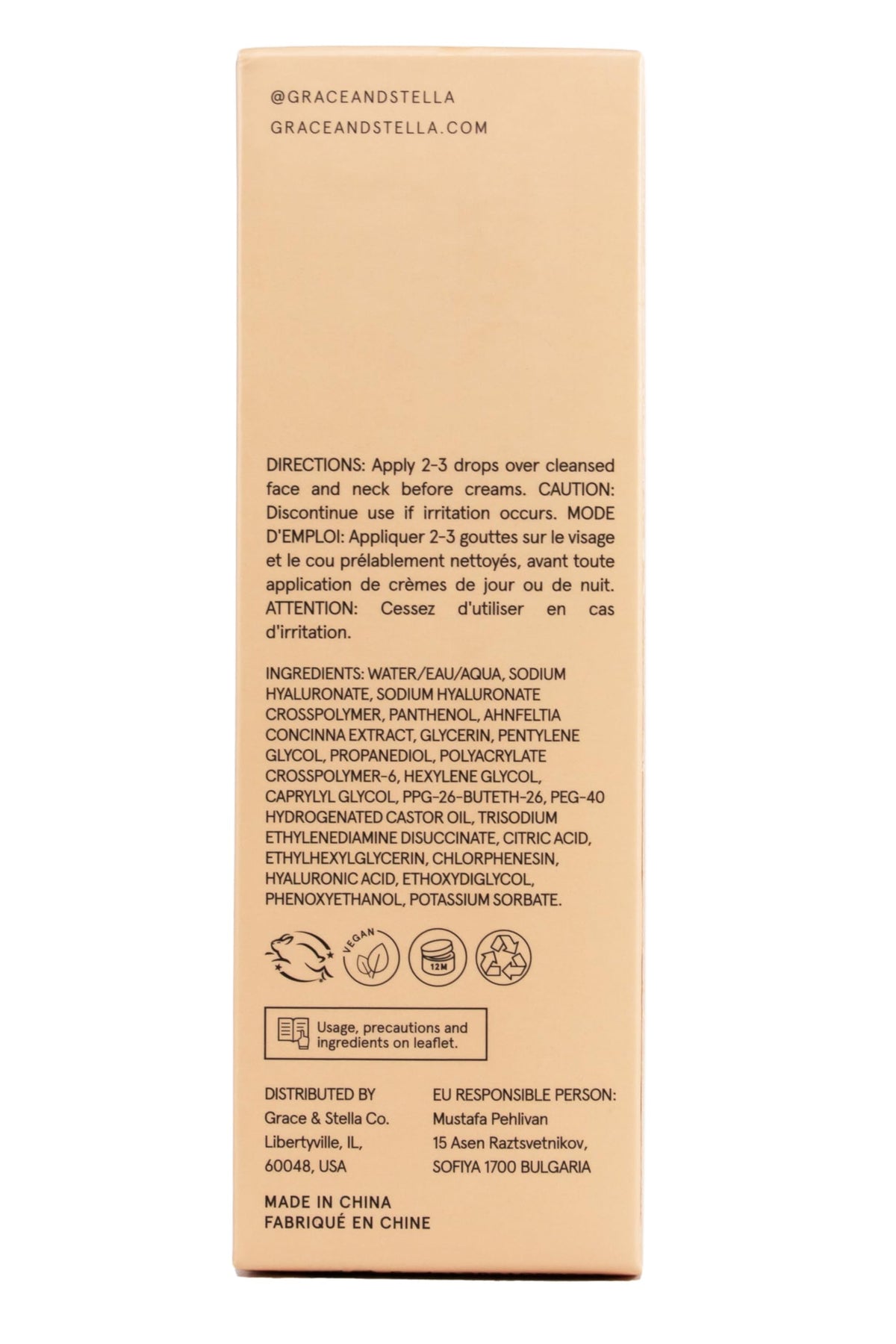 grace & stella serum in travel pouch showing portability and on-the-go hydration
