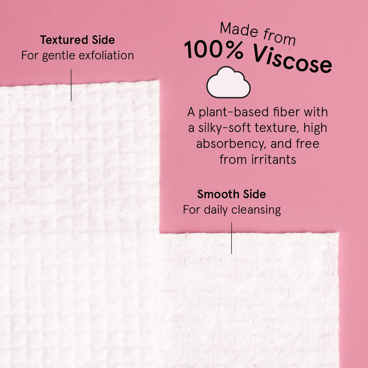 grace & stella textured side damp showing light exfoliation and absorbency