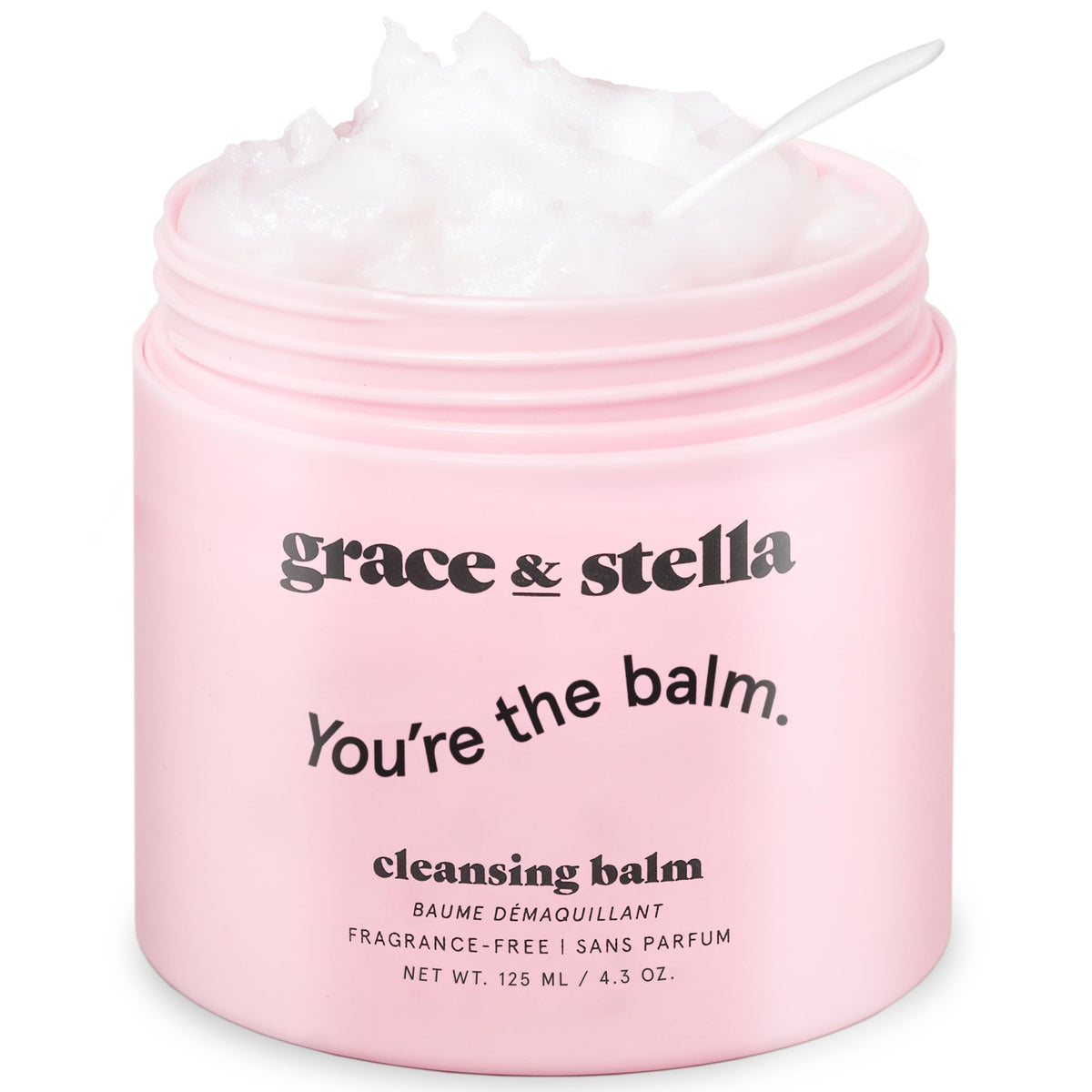grace & stella jar front showing product branding and easy-access lid