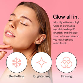 grace & stella close-up rollerball delivering cooling massage and precise application