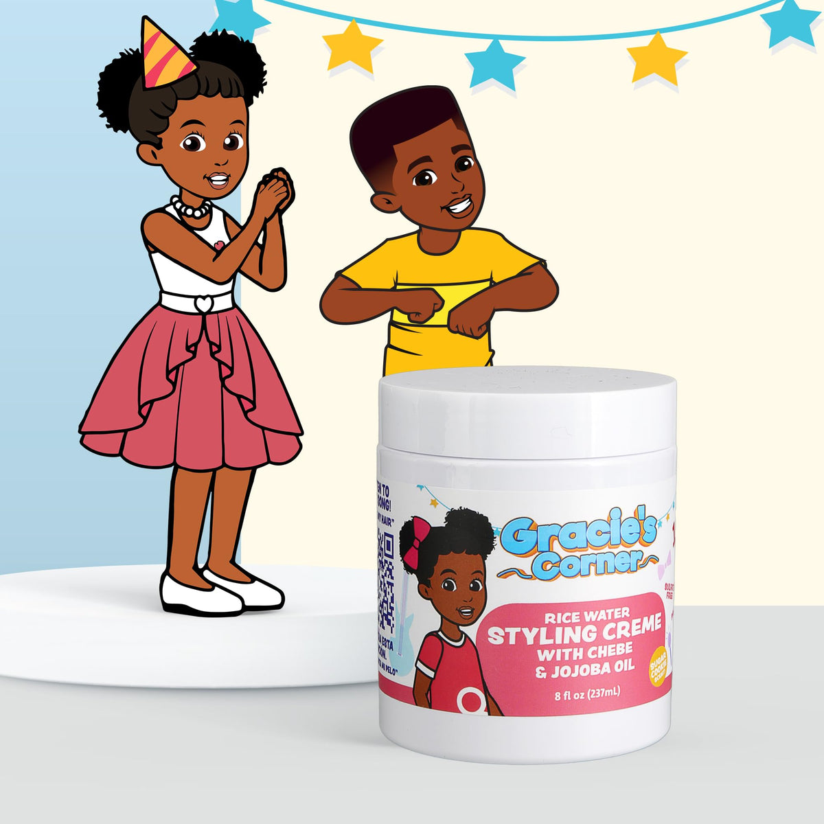 Gracie's Corner smoothing edges on a braid to maintain neat protective style