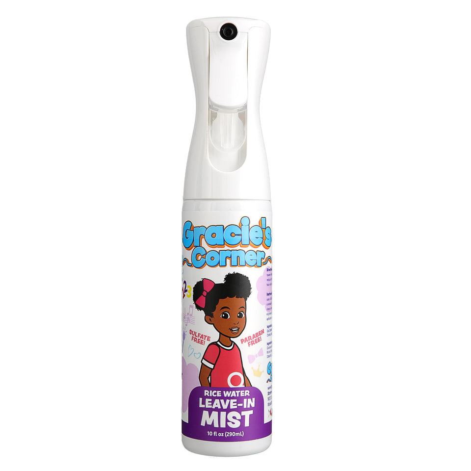 Gracie's Corner front bottle showing label and 10 oz size, highlights detangling benefit