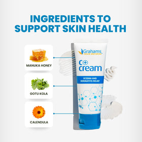 Grahams Natural with calendula and gotu kola highlighting natural support