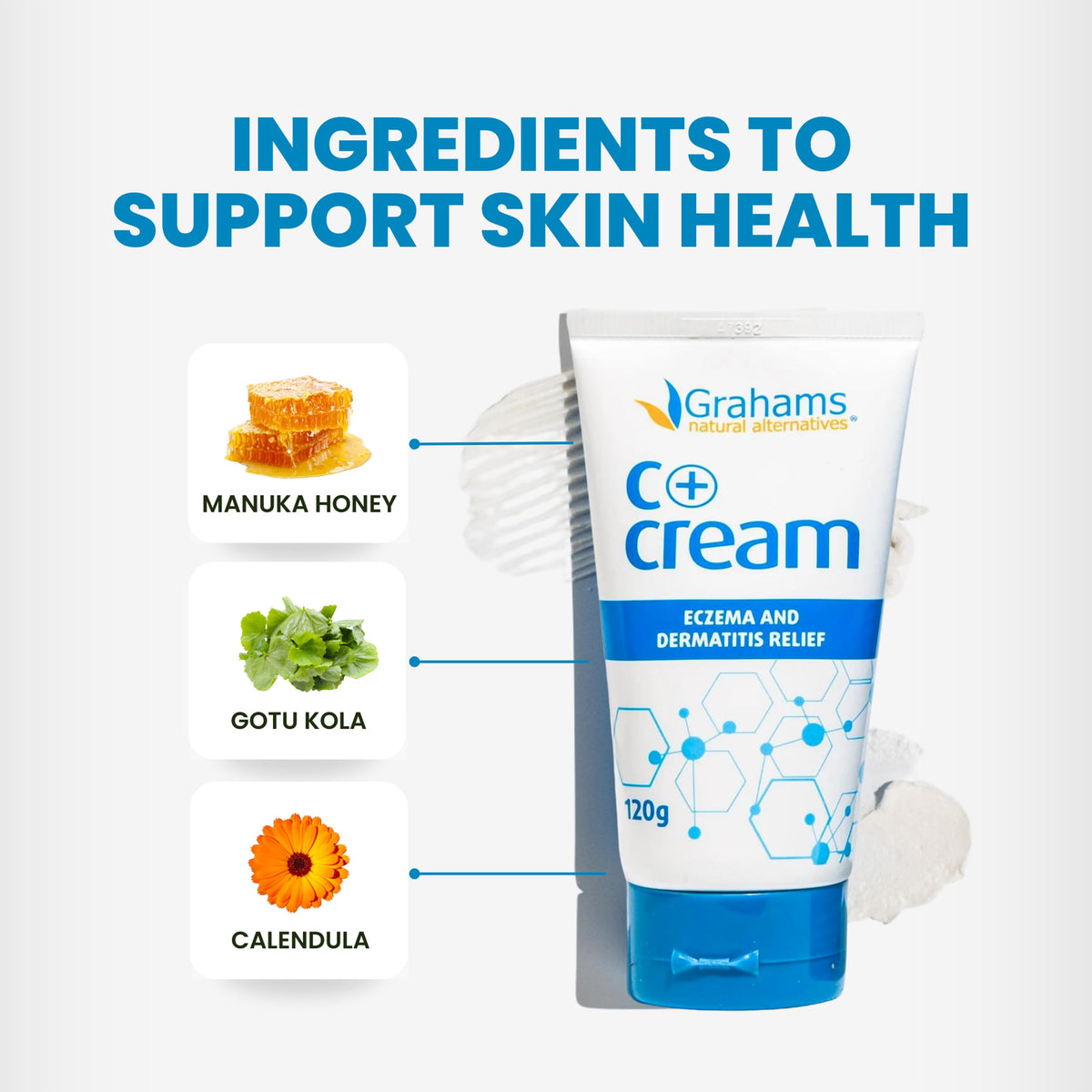 Grahams Natural applied to child's forearm demonstrating gentle use
