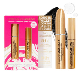 Grande Cosmetics front packaging showing the 2-step lash set benefits
