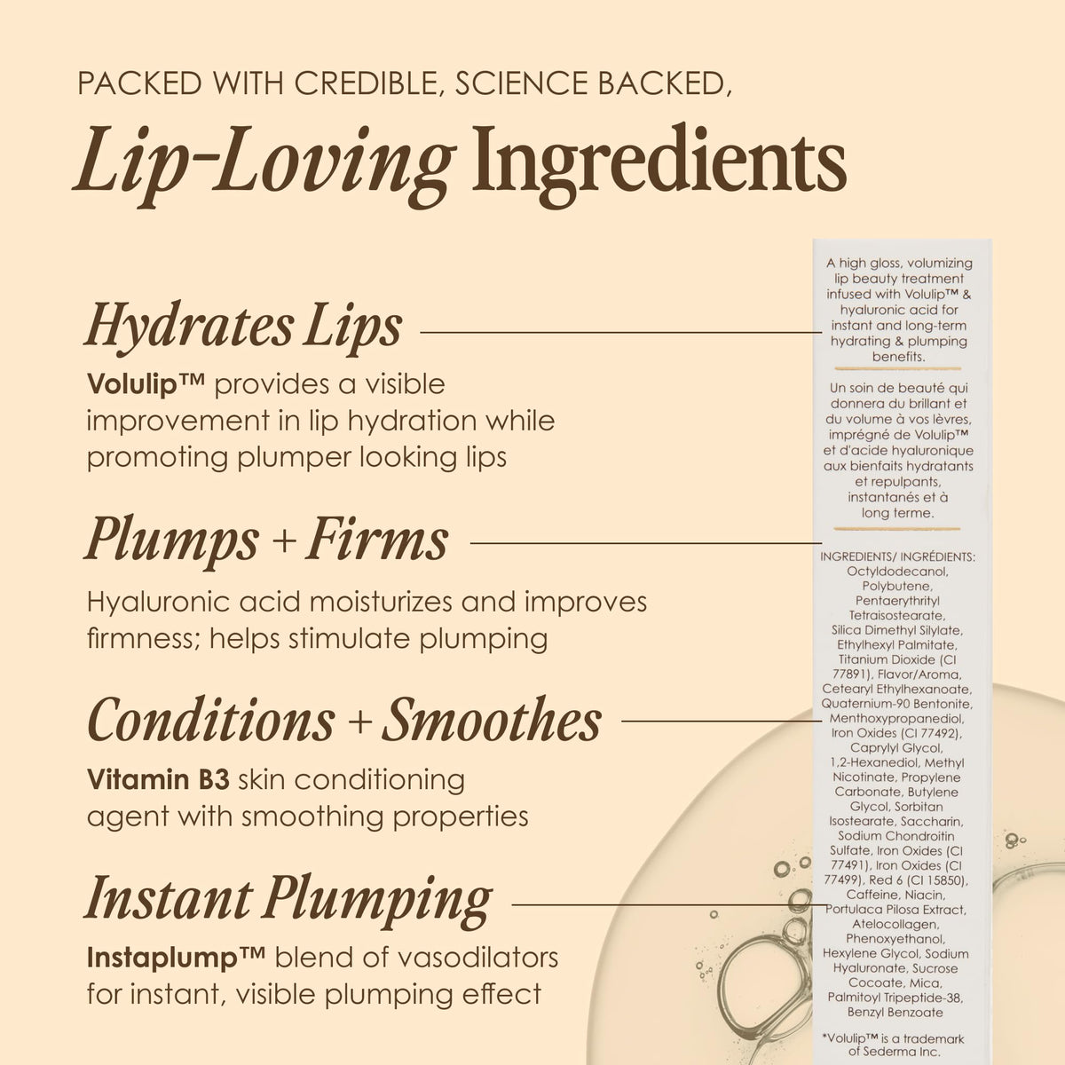 Grande Cosmetics GrandeLIPS layered over lipstick for enhanced shine