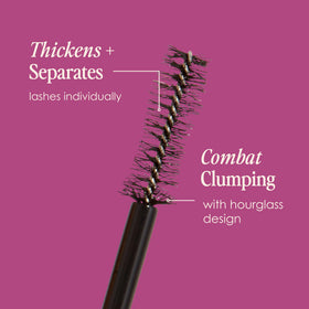 Grande Cosmetics bottle and wand next to ruler indicating size and capacity