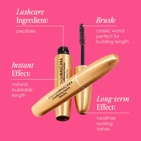 Grande Cosmetics GrandeMASCARA worn by model showing volumized natural lashes