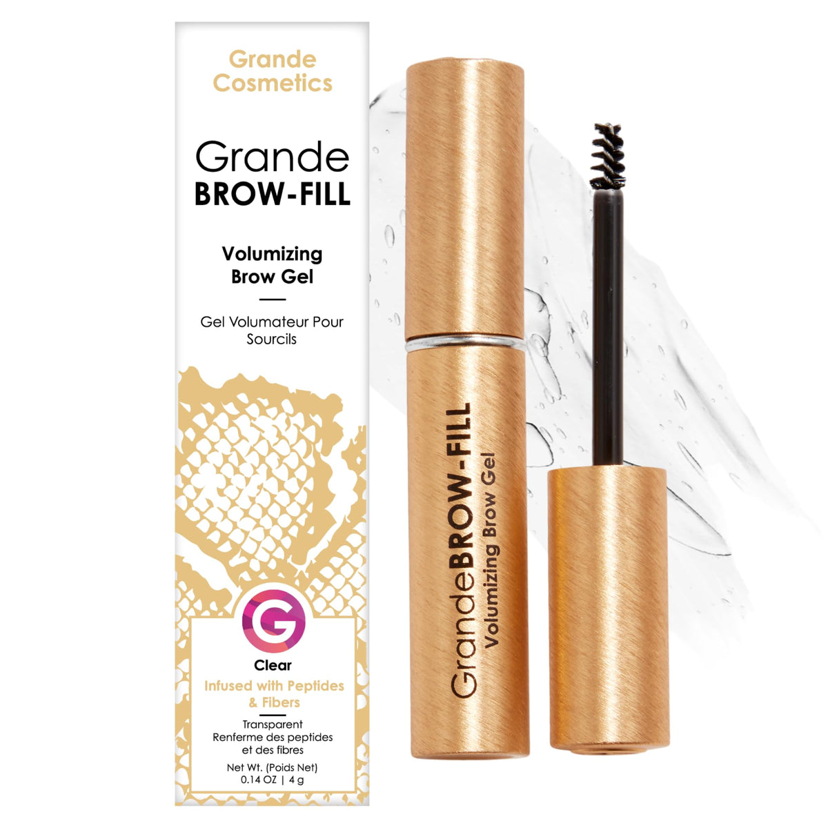 Grande Cosmetics GrandeBROW-FILL front packaging showing full product benefit