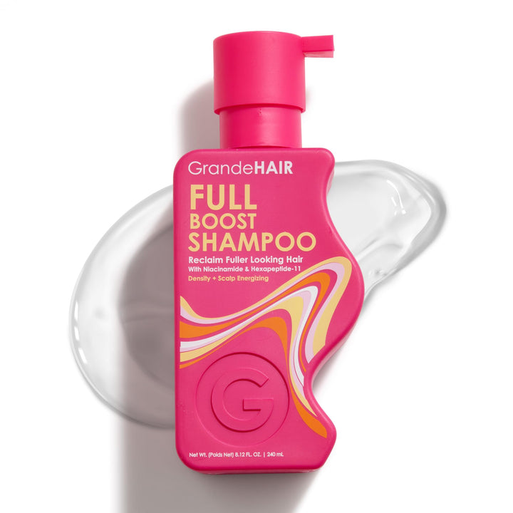 Grande Cosmetics front bottle view showing clean design and benefit of clarity