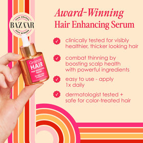 Grande Cosmetics GrandeHAIR applied to scalp demonstrating targeted use benefit