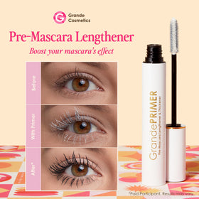Grande Cosmetics GrandePRIMER molded brush closeup separates lashes for precision