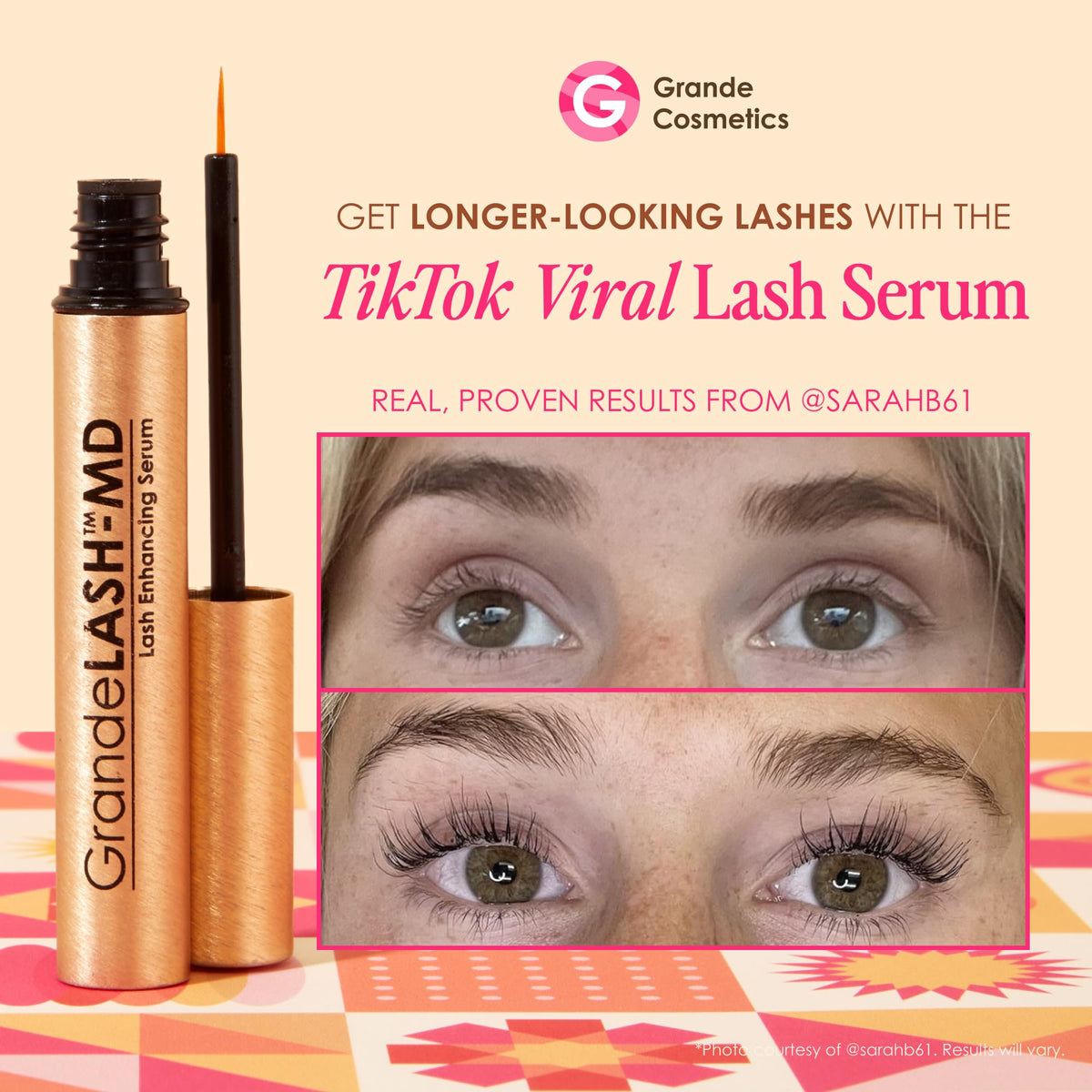 GrandeREPAIR wand close-up showing serum texture to condition and strengthen lashes