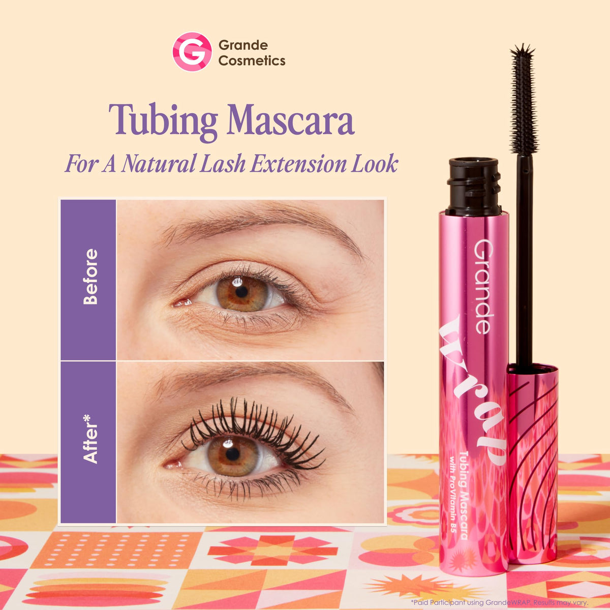 Grande Cosmetics GrandeWRAP wand and tubing applicator detail, precise application benefit