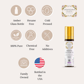 Grandma Flo's roll-on applied to lips for quick targeted hydration