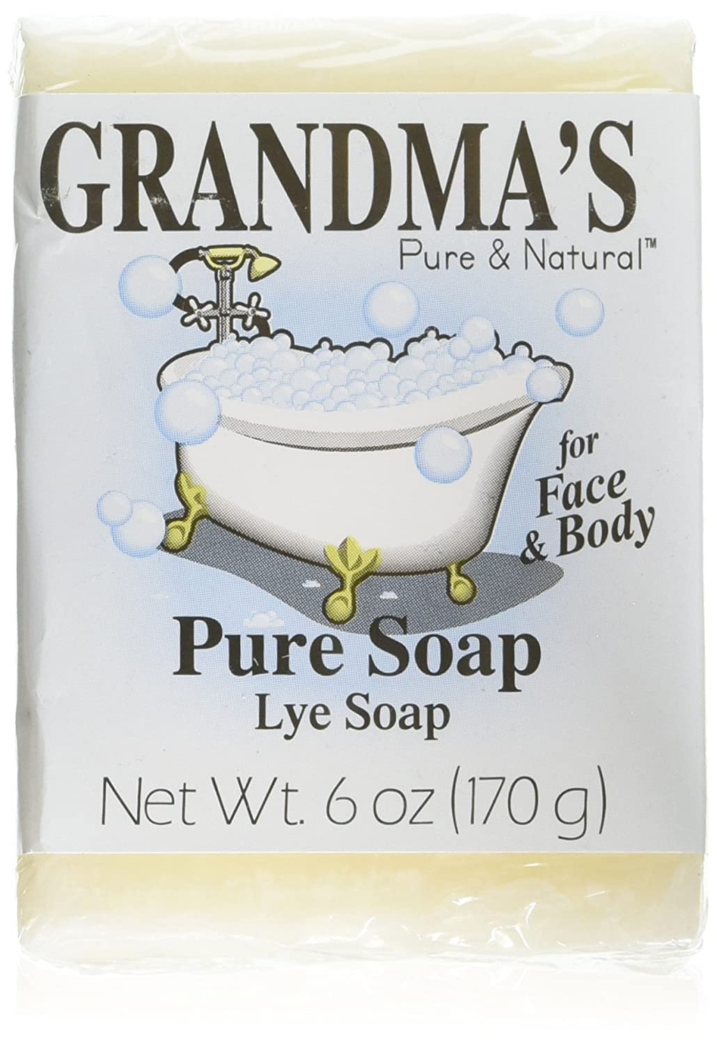 Grandma's Pure four-pack box staged to show economical multi-bar supply