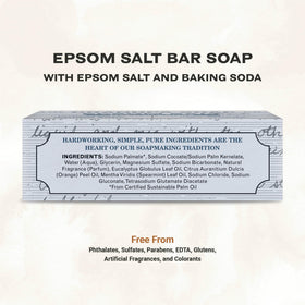The Grandpa Soap Company close-up of bar texture with visible epsom salt granules for exfoliation