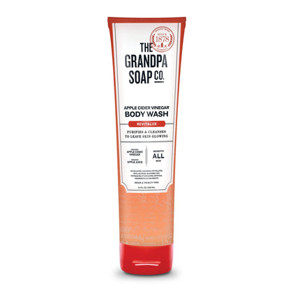 The Grandpa Soap Company front label showing product name and volume for clear identification