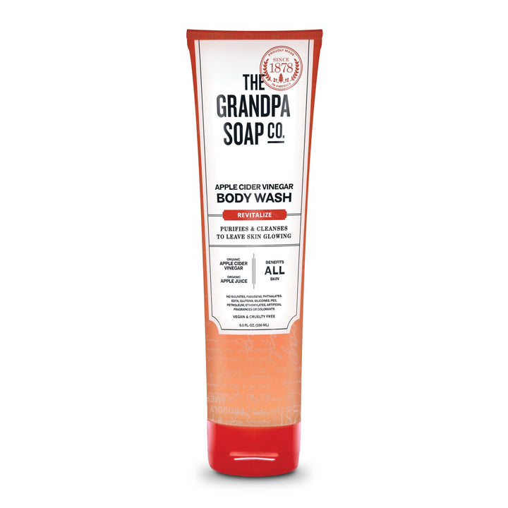 The Grandpa Soap Company front label showing product name and volume for clear identification