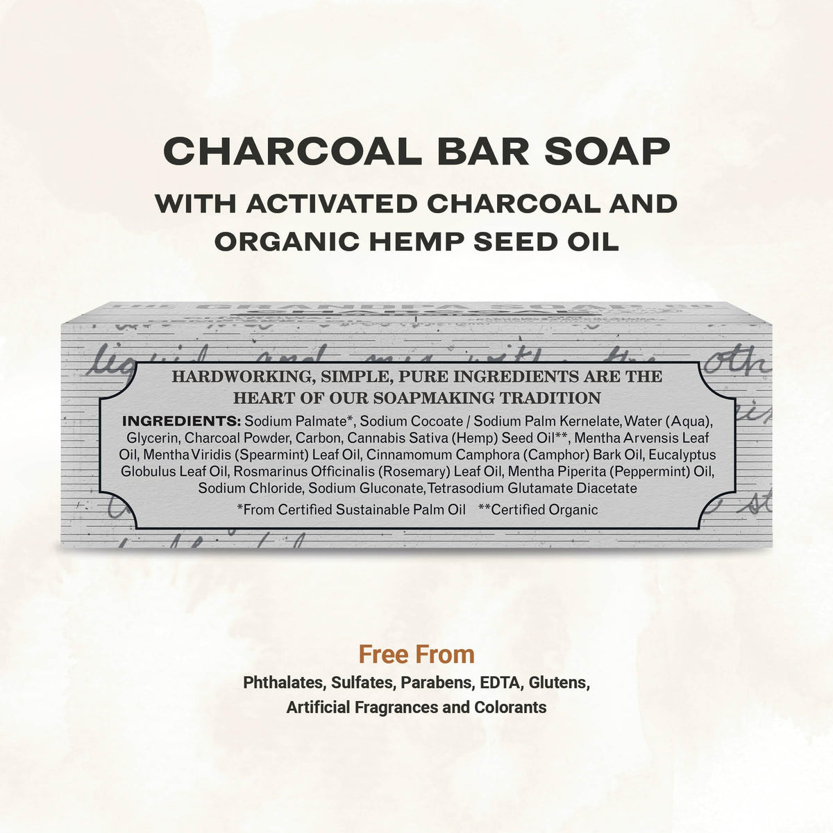The Grandpa Soap Company creamy lather close-up demonstrating gentle cleansing