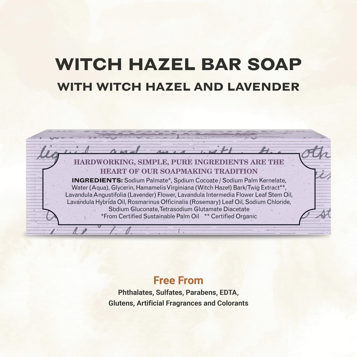 Close-up of The Grandpa Soap Company bar texture showing smooth lather potential