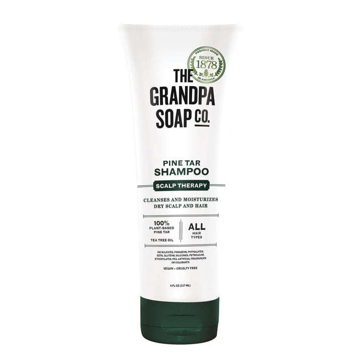 The Grandpa Soap Company front tube showing product and benefits