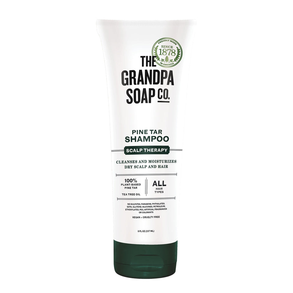 The Grandpa Soap Company front tube showing product and benefits