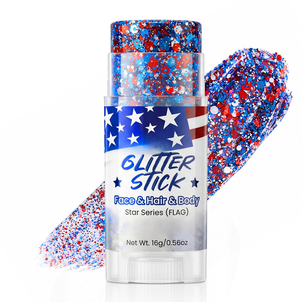 Gravel Dew front packaging showing patriotic shimmer and easy-twist stick benefit