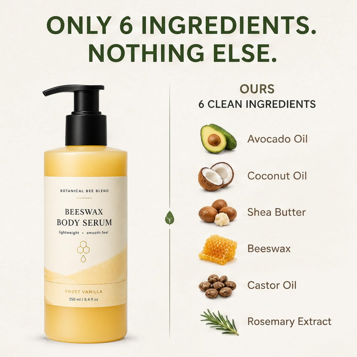 GraviGlow natural oils display highlighting nourishing ingredient benefits