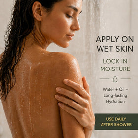 GraviGlow serum applied to damp skin demonstrating fast absorption