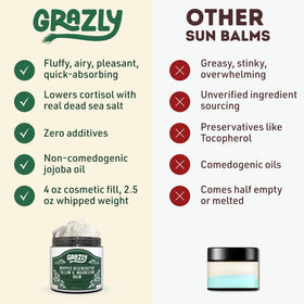 Grazly balm used on cheek to show gentle facial hydration benefit