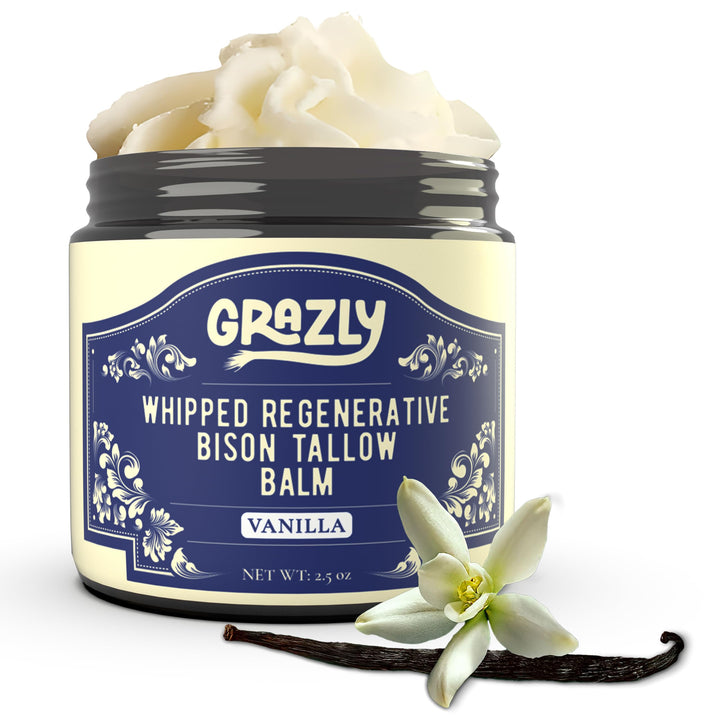 Grazly front jar showing product packaging and nourishing benefits