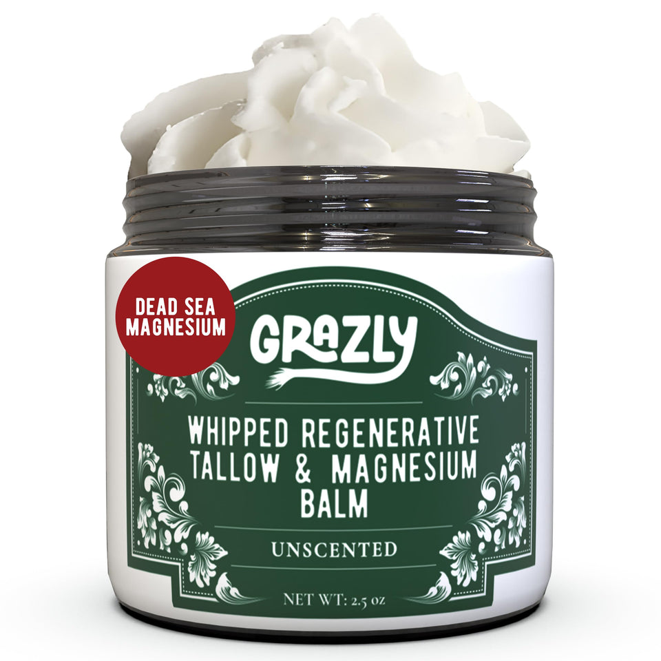 Grazly jar front view showing label and compact 2.5oz size for easy travel