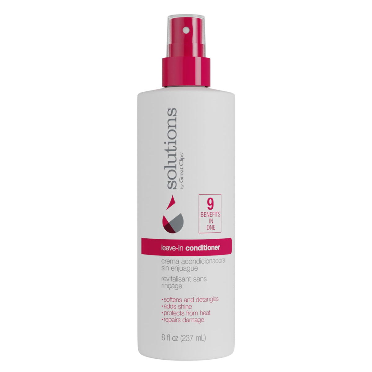 GREAT CLIPS front label on 8oz bottle showing product name and size benefits