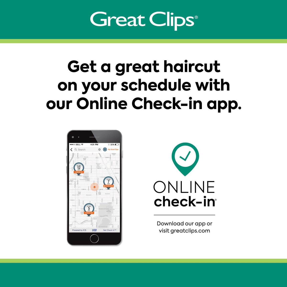 GREAT CLIPS bottle on bathroom shelf lifestyle showing salon-fresh convenience