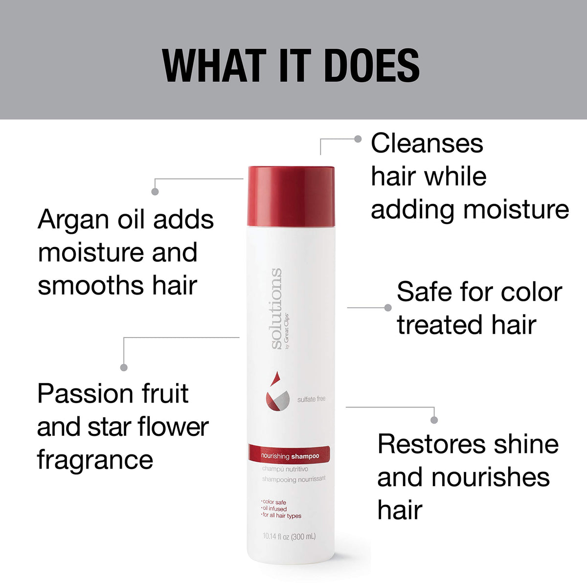 GREAT CLIPS shampoo pouring from open cap demonstrating controlled application