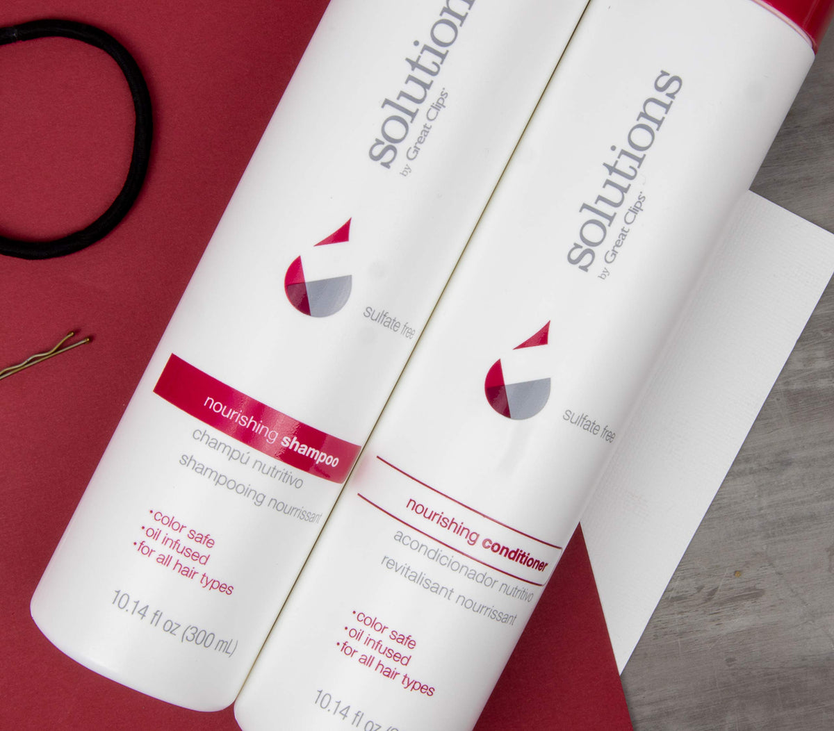 GREAT CLIPS shampoo creamy texture on hand showing easy lather and manageability