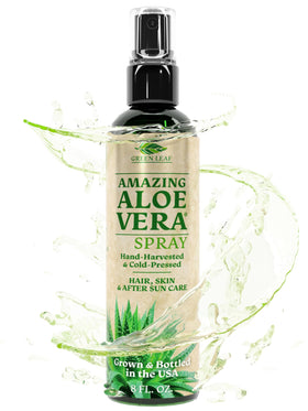 green leaf naturals bottle front view shows simple clean packaging and hydration benefit