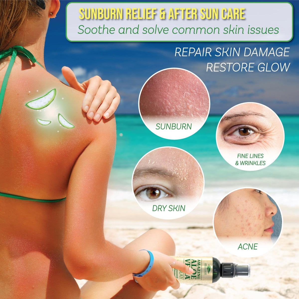 green leaf naturals mist spraying fine mist illustrating quick absorption and refresh