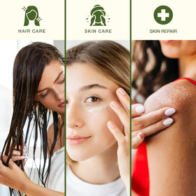 Green Leaf Naturals gel applied on hand to demonstrate quick absorption benefit